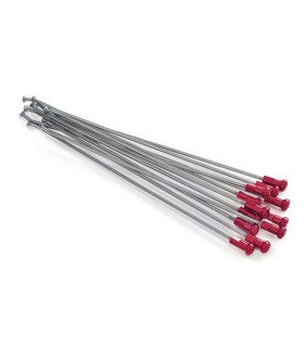 Kit de înlocuire spițe și niplu, roșu, aluminiu