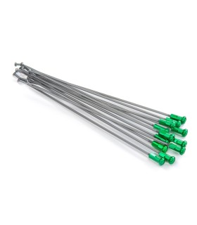 Kit de înlocuire spițe și niplu verde, aluminiu